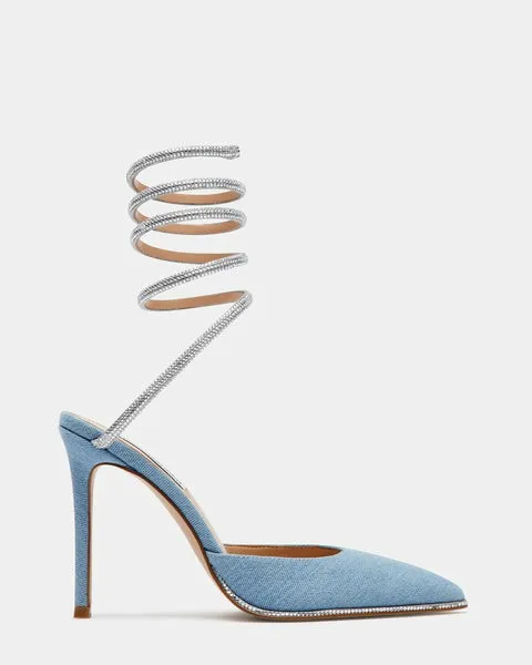 Women EMERSON DENIM FABRIC Denim Fabric Steve Madden Heels