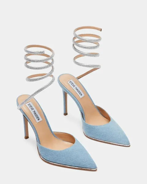 Women EMERSON DENIM FABRIC Denim Fabric Steve Madden Heels Women EMERSON DENIM FABRIC Denim Fabric Steve Madden Heels