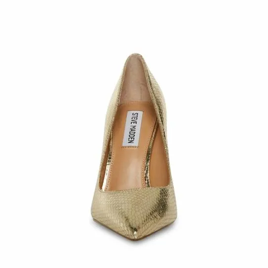 Women EVELYN GOLD SNAKE Gold Snake Steve Madden Heels Women EVELYN GOLD SNAKE Gold Snake Steve Madden Heels