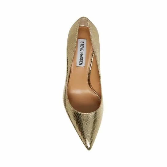 Women EVELYN GOLD SNAKE Gold Snake Steve Madden Heels Women EVELYN GOLD SNAKE Gold Snake Steve Madden Heels