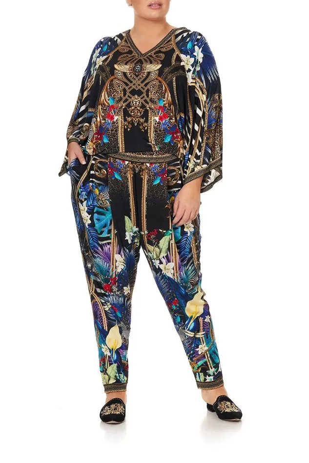 Women Extended Sizes Camilla Harem Pants With Front Pleats Rainbow Room