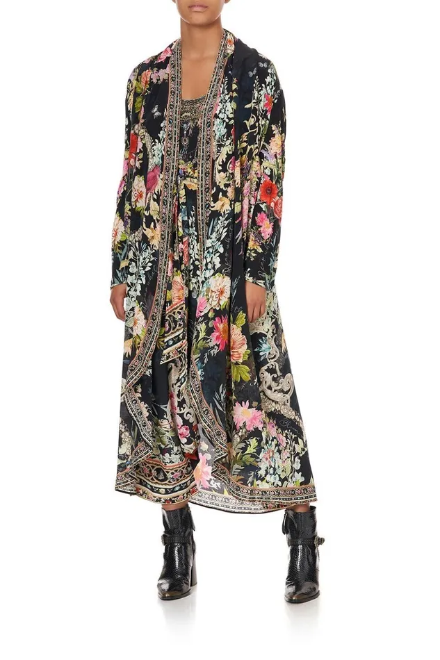 Women Extended Sizes Camilla Long Casual Jacket With Pockets Hampton Hive
