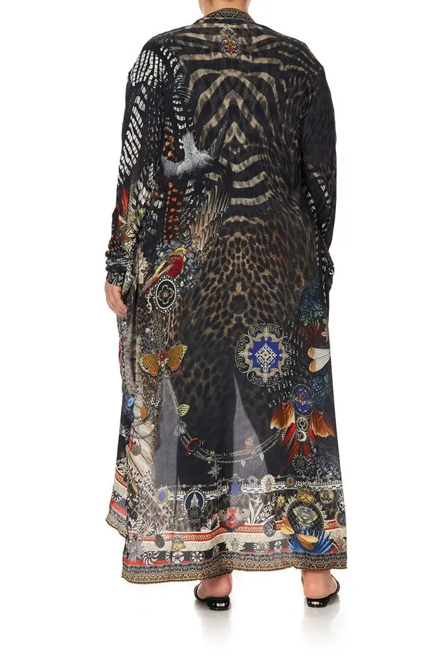 Women Extended Sizes Camilla Long Casual Jacket With Pockets Treasure Chaser