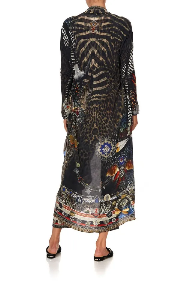 Women Extended Sizes Camilla Long Casual Jacket With Pockets Treasure Chaser