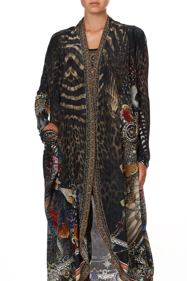 Women Extended Sizes Camilla Long Casual Jacket With Pockets Treasure Chaser