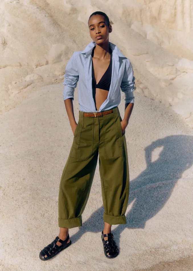 Women Extreme Tapered Utility Pant Bright Olive MEEM