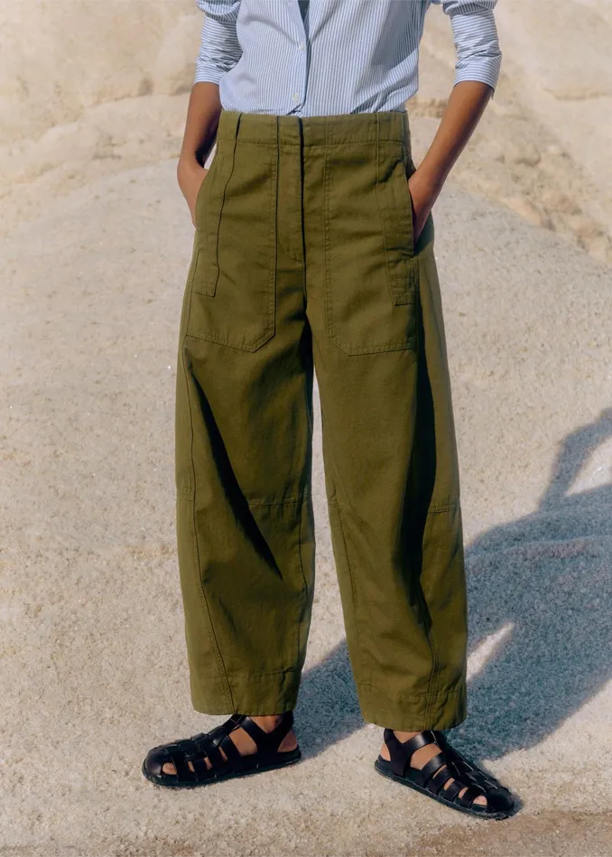 Women Extreme Tapered Utility Pant Bright Olive MEEM