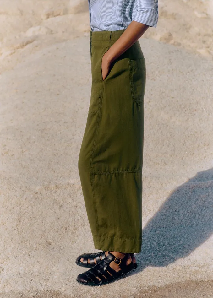 Women Extreme Tapered Utility Pant Bright Olive MEEM