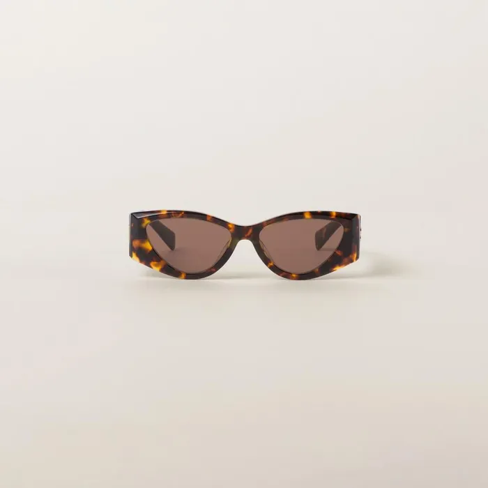 Women Eyewear Miu Miu Miu Miu Logo Sunglasses Coffee Lenses