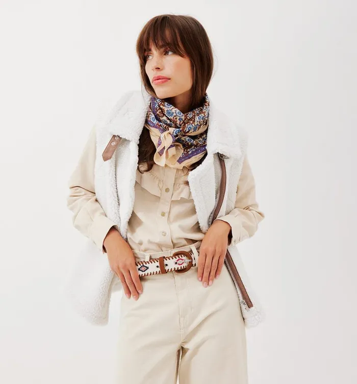 Women Fabric Fleece Waistcoat 8211 Ecru Promod Jackets Women Fabric Fleece Waistcoat 8211 Ecru Promod Jackets