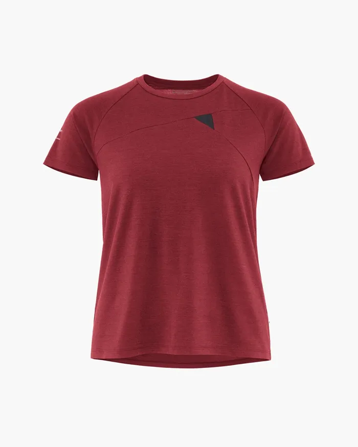Women Fafne Tencel SS Tee Dark Russet Klttermusen TShirts