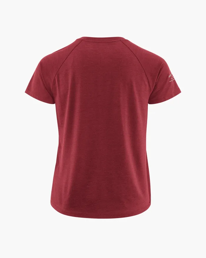 Women Fafne Tencel SS Tee Dark Russet Klttermusen TShirts