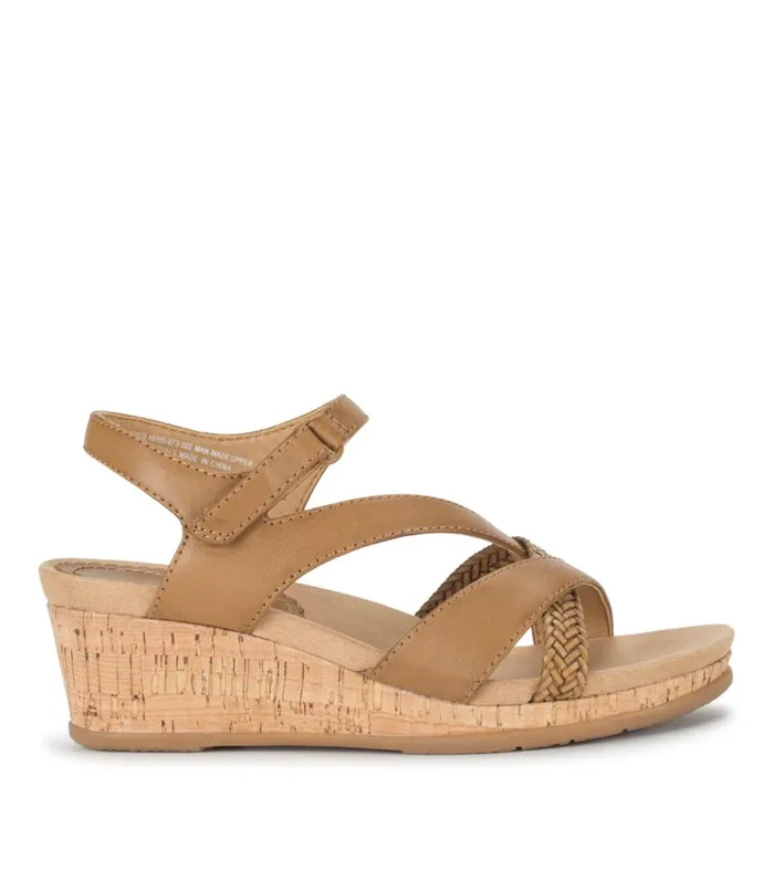 Women Farah Wedge Sandal Caramel Baretraps Wedge Sandals