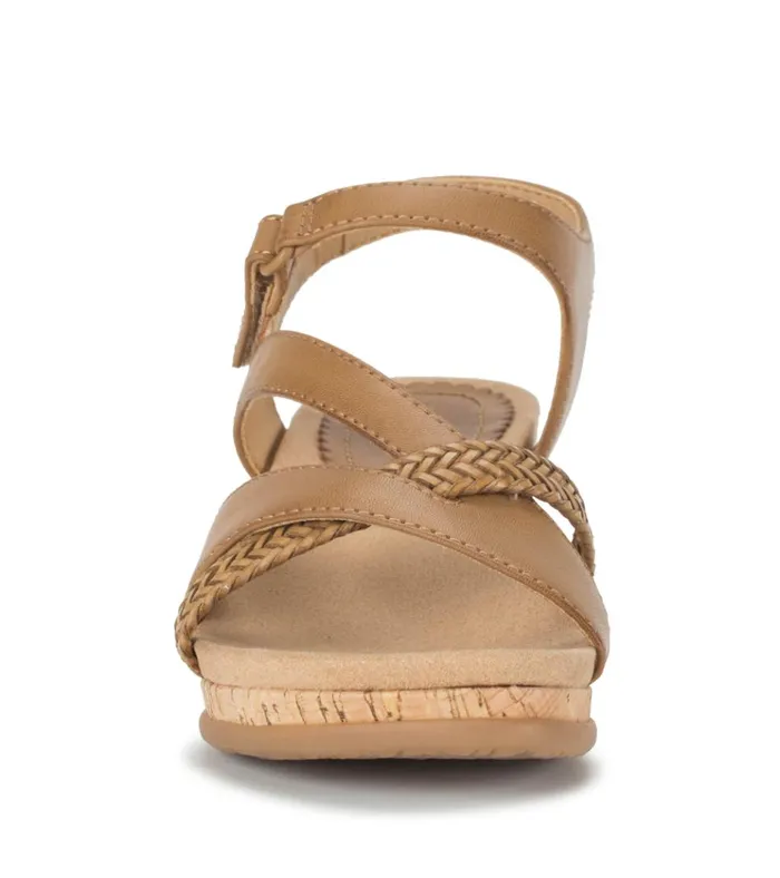 Women Farah Wedge Sandal Caramel Baretraps Wedge Sandals