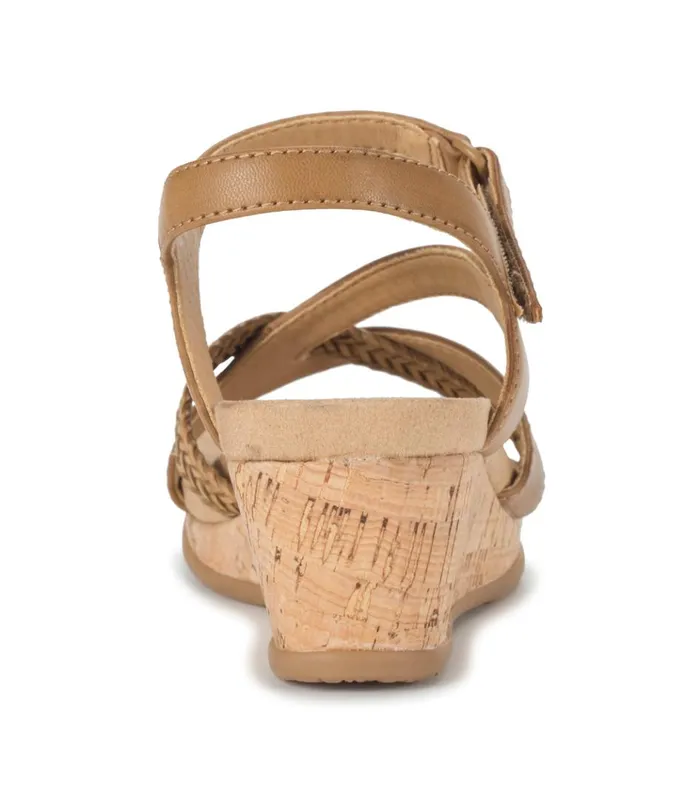 Women Farah Wedge Sandal Caramel Baretraps Wedge Sandals