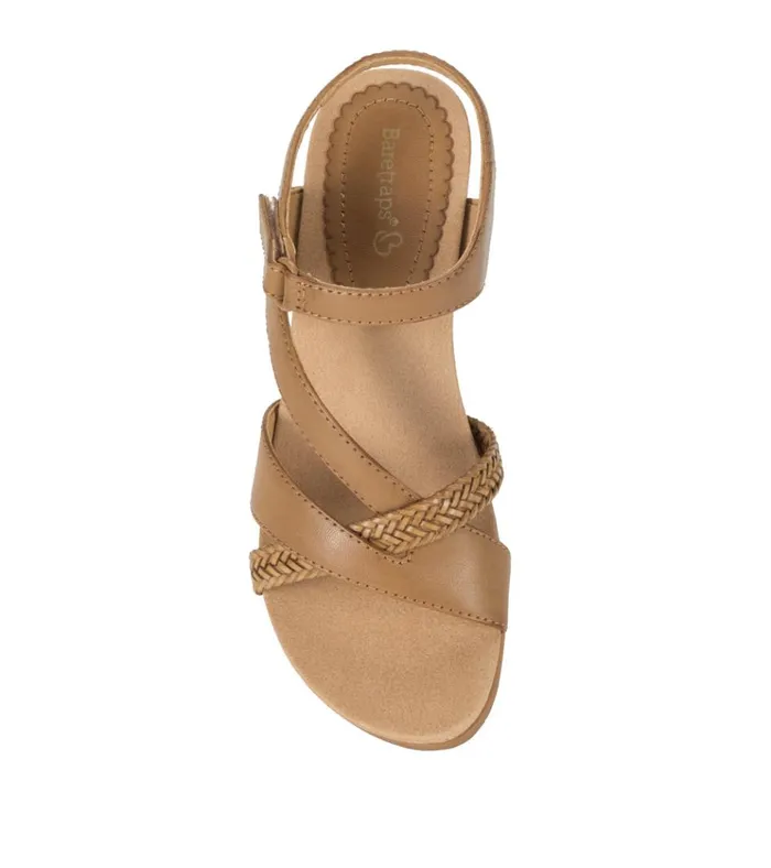 Women Farah Wedge Sandal Caramel Baretraps Wedge Sandals