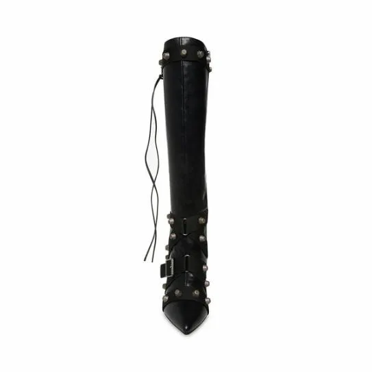 Women FINK BLACK Black Steve Madden Boots and Booties Women FINK BLACK Black Steve Madden Boots and Booties