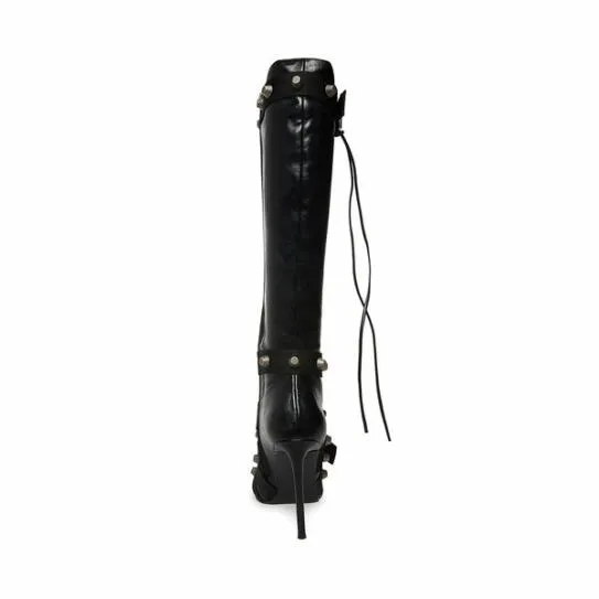 Women FINK BLACK Black Steve Madden Boots and Booties Women FINK BLACK Black Steve Madden Boots and Booties