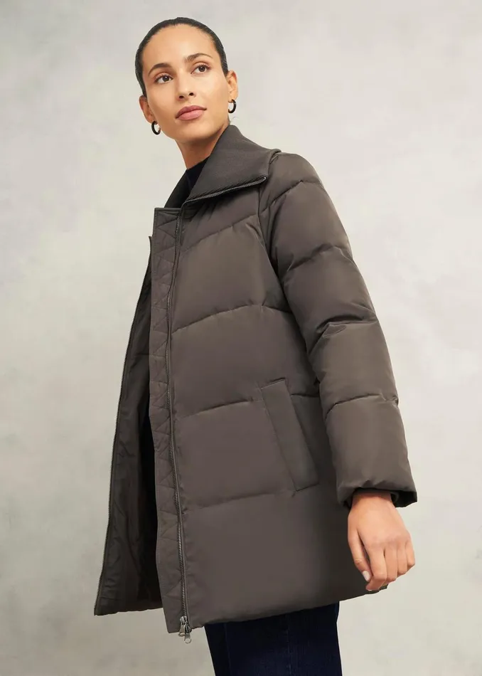 Women Flora Puffer Mocha Hobbs Coats and Jackets