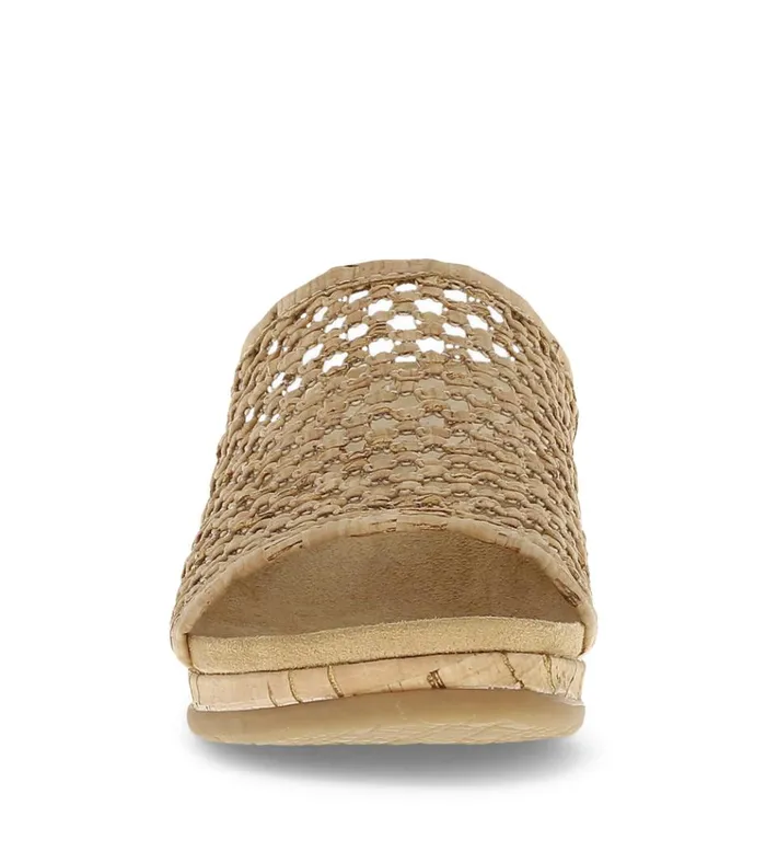 Women Flossey Wedge Slide Sandal Natural Cork Baretraps Slides and Slip On Sandals