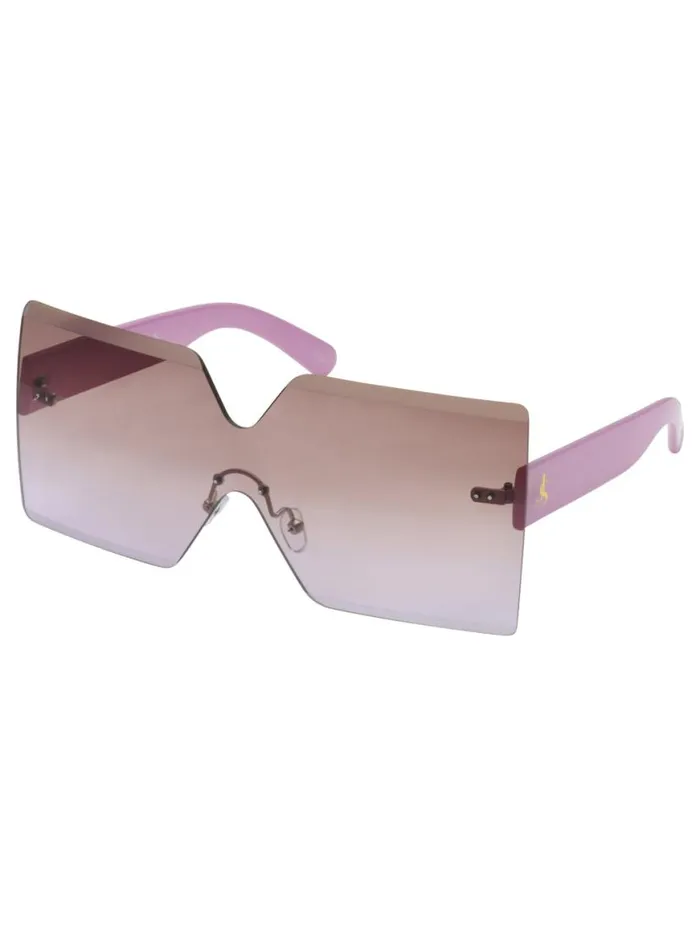Women Frameless Shield Sunglasses In Mauve Jessica Simpson Sunglasses