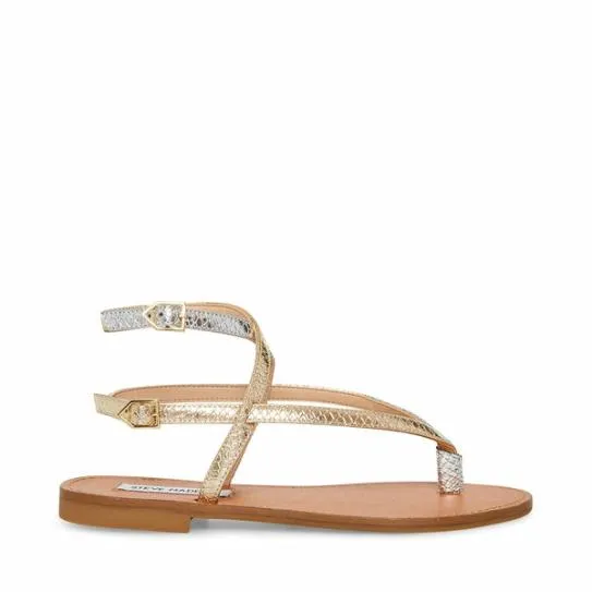 Women FRANNIE GOLD SNAKE Gold Snake Steve Madden Sandals