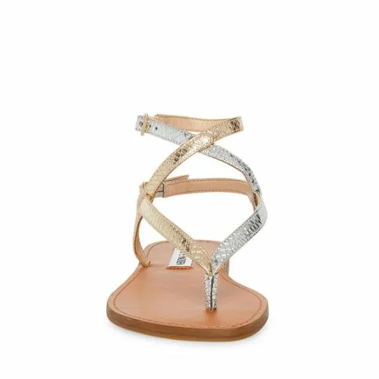 Women FRANNIE GOLD SNAKE Gold Snake Steve Madden Sandals Women FRANNIE GOLD SNAKE Gold Snake Steve Madden Sandals