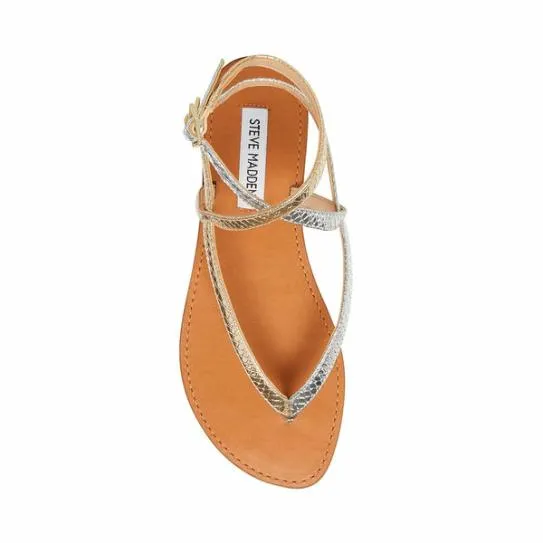 Women FRANNIE GOLD SNAKE Gold Snake Steve Madden Sandals Women FRANNIE GOLD SNAKE Gold Snake Steve Madden Sandals