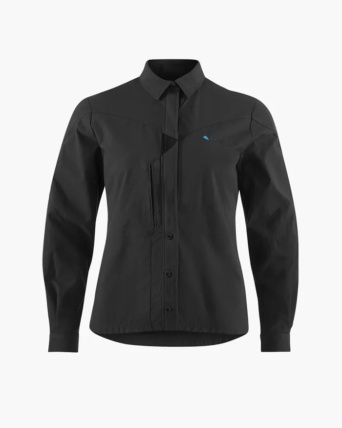 Women Garm Levitend Long Sleeve Shirt Raven Klttermusen Shirts