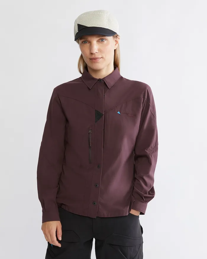 Women Garm Levitend Long Sleeve Shirt Raven Klttermusen Shirts