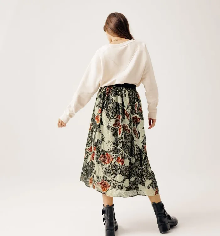 Women Glitzy Patterned Skirt 8211 Black Print Promod Skirts Women Glitzy Patterned Skirt 8211 Black Print Promod Skirts