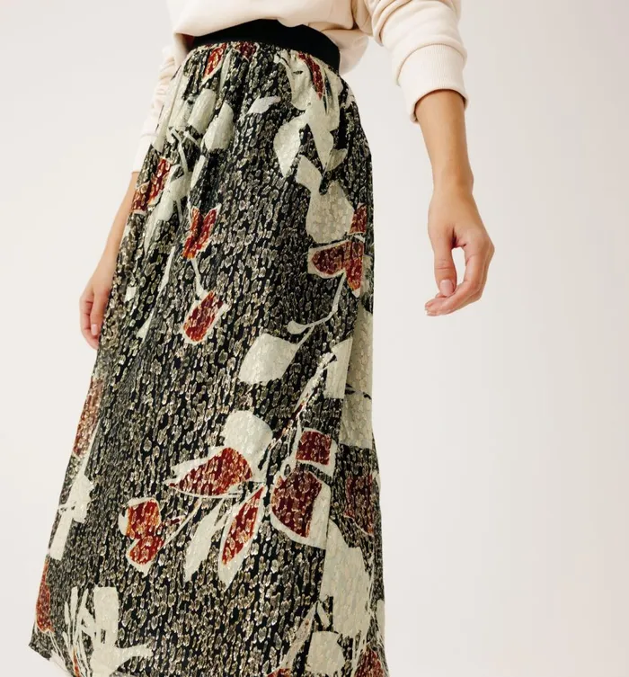 Women Glitzy Patterned Skirt 8211 Black Print Promod Skirts Women Glitzy Patterned Skirt 8211 Black Print Promod Skirts
