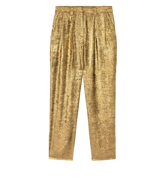 Women Gold Lam Trousers 8211 Gold Promod Trousers Women Gold Lam Trousers 8211 Gold Promod Trousers