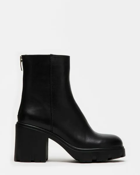Women GOUCHO BLACK LEATHER Black Leather Steve Madden Boots and Booties