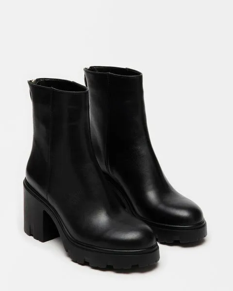 Women GOUCHO BLACK LEATHER Black Leather Steve Madden Boots and Booties Women GOUCHO BLACK LEATHER Black Leather Steve Madden Boots and Booties