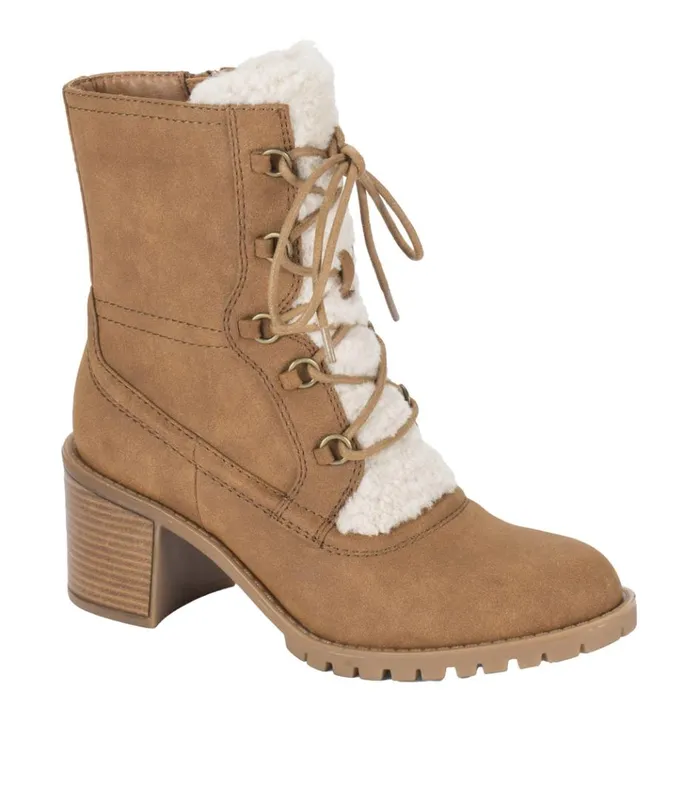 Women Hadlee Lace Up Bootie Cognac Baretraps Booties