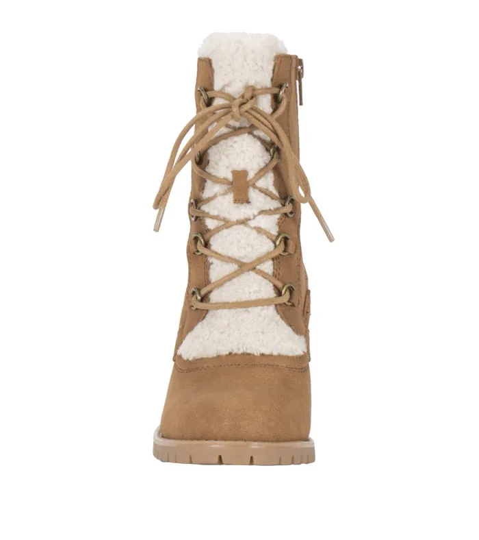 Women Hadlee Lace Up Bootie Cognac Baretraps Booties