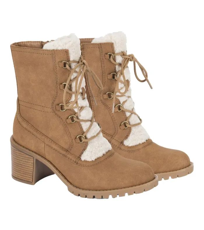 Women Hadlee Lace Up Bootie Cognac Baretraps Booties