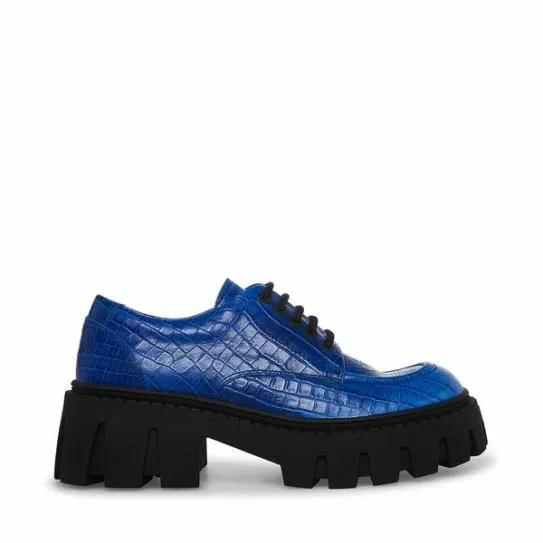 Women HADLEY BLUE CROCODILE Blue Crocodile Steve Madden Loafers and Flats