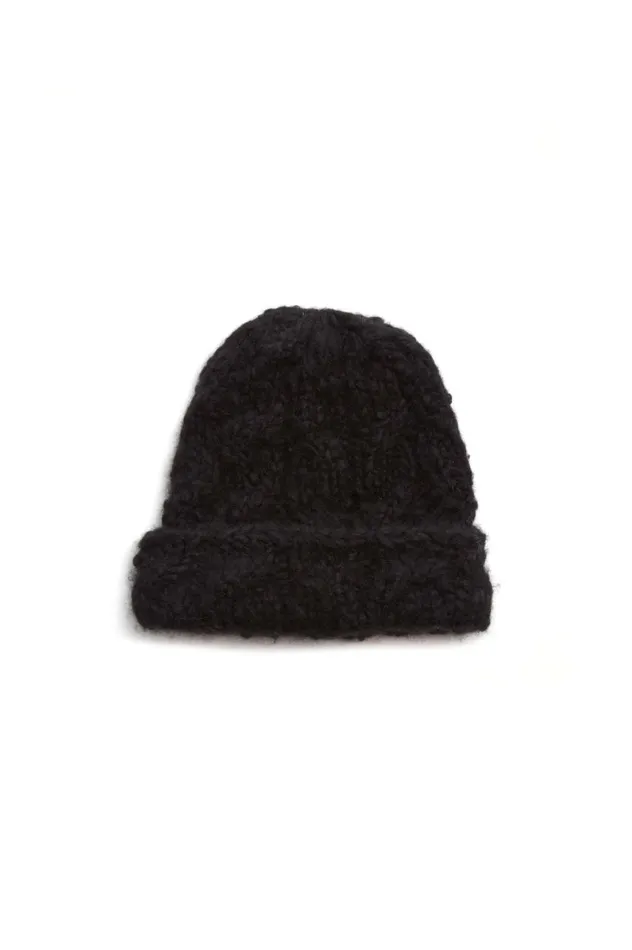 Women Hats Gabriela Hearst Silva Knit Hat In Black Welfat Cashmere