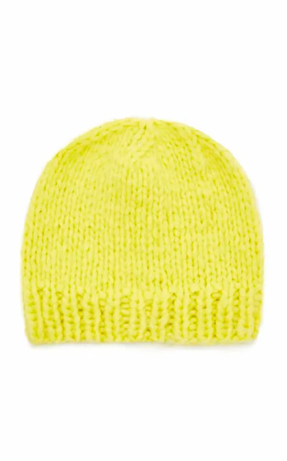 Women Hats Gabriela Hearst Townes Knit Hat In Citrine Welfat Cashmere