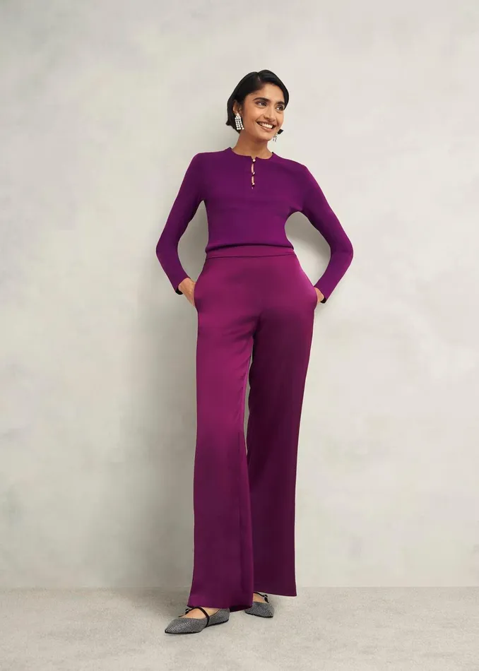 Women Hayden Jumper Vibrant Purple Hobbs Jumpers and Cardigans