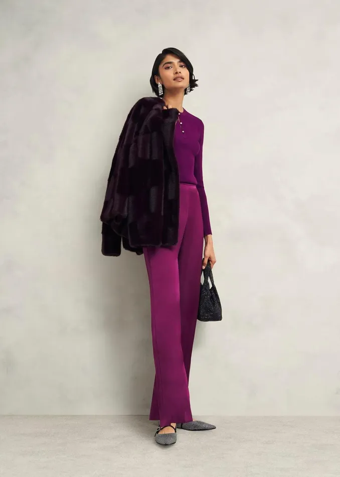 Women Hayden Jumper Vibrant Purple Hobbs Jumpers and Cardigans