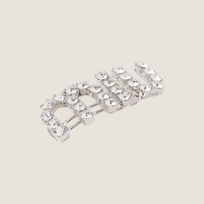 Women Headbands And Hair Accessories Miu Miu Hair Clip With Crystals Steelcrystal Women Headbands And Hair Accessories Miu Miu Hair Clip With Crystals Steelcrystal
