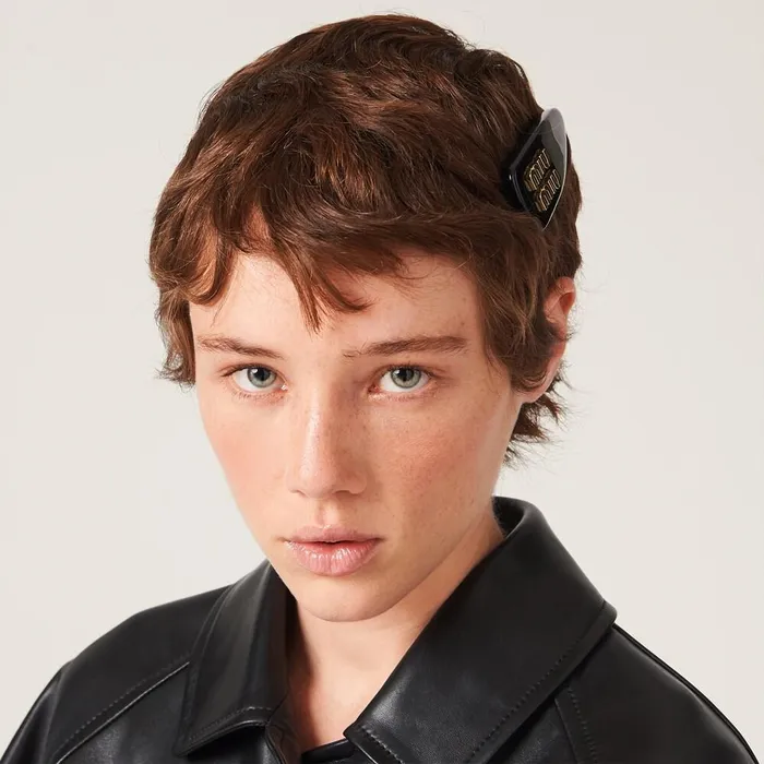 Women Headbands And Hair Accessories Miu Miu Patent Leather Hair Clip Black Women Headbands And Hair Accessories Miu Miu Patent Leather Hair Clip Black