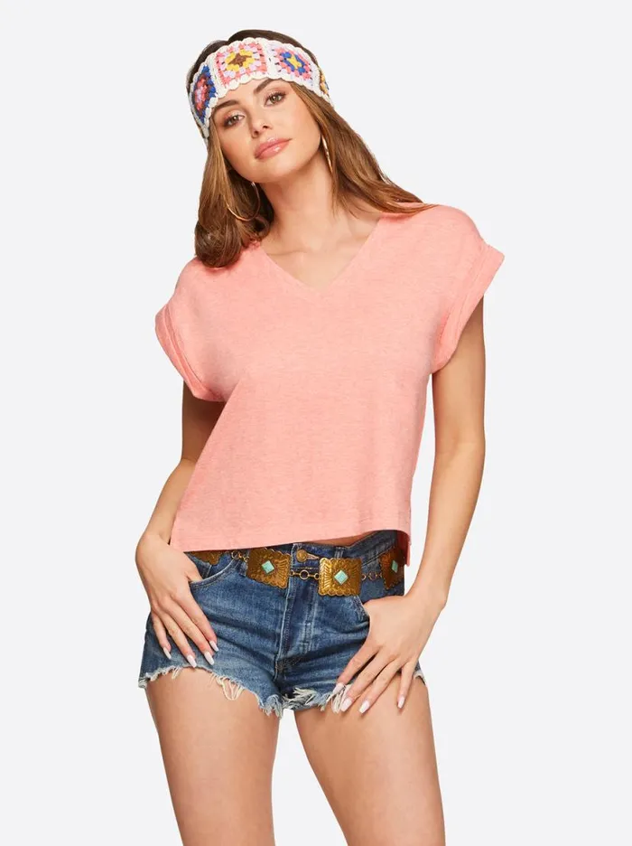 Women Hester Crop Tee In Shell Pink Jessica Simpson Tops and Tees