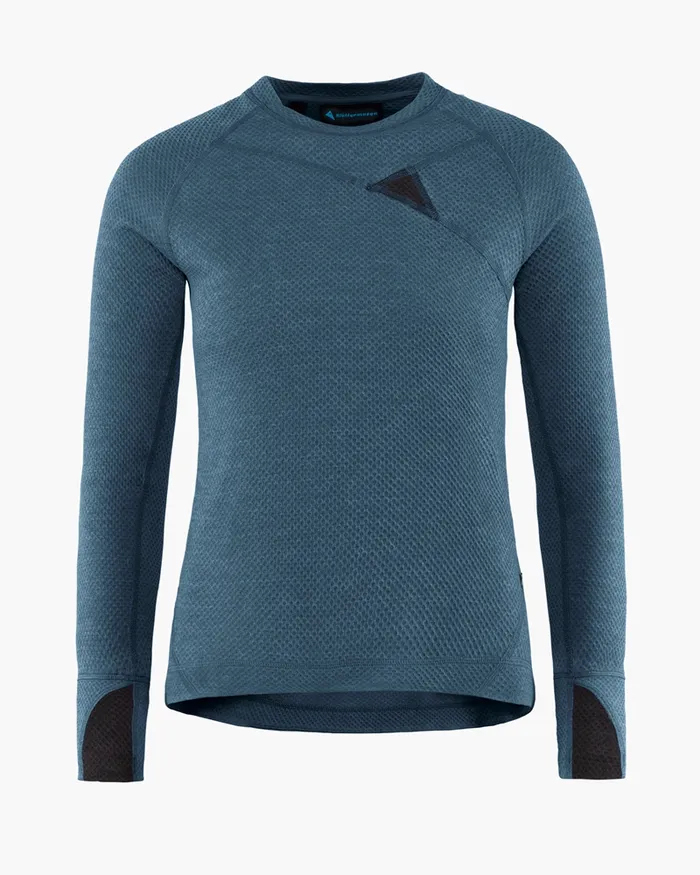 Women Huge Norna Mid Layer Monkshood Blue Klttermusen Fleeces and Sweaters