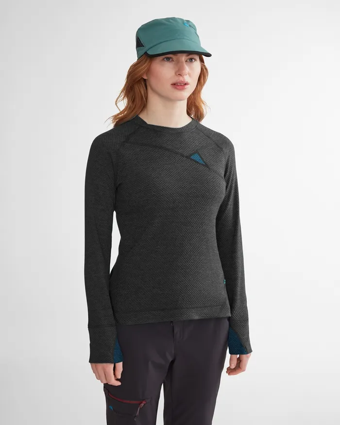 Women Huge Norna Mid Layer Monkshood Blue Klttermusen Fleeces and Sweaters