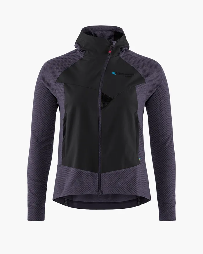Women Hugin WoHooded Norna Sweater Purple Stoneraven Klttermusen Fleeces and Sweaters