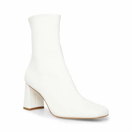 Women HUSH WHITE White Steve Madden Boots and Booties Women HUSH WHITE White Steve Madden Boots and Booties